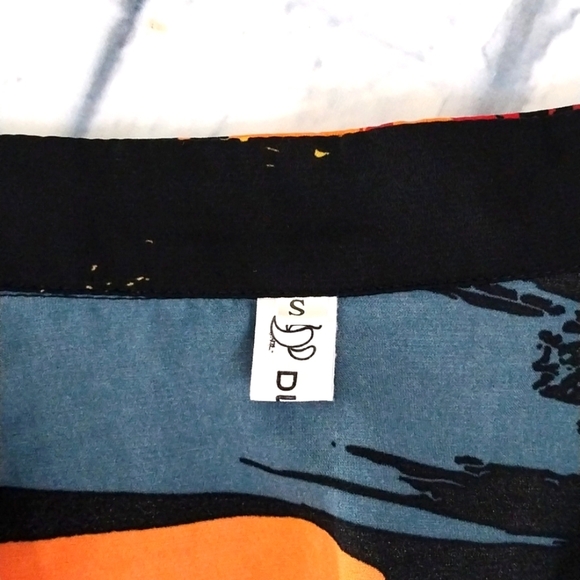 Duolin Artsy Top Button Down Long Sleeve Sz S - Picture 5 of 5